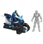 2 FIGURINES AVENGERS : AGE OF ULTRON - L'ULTIME ULTRON VS ET IRON MAN LEADER + MOTO - HASBRO - B2478