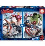 2 PUZZLES AVENGERS : HULK CAPTAIN AMERICA IRON MAN 500 PIECES - COLLECTION SUPER HEROS - EDUCA - 17994