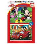 2 PUZZLES DISNEY : MICKEY ET SES AMIS MINNIE ET DINGO 2 X 20 PIECES - DESSIN ANIME - EDUCA - 19311