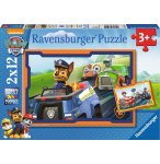 2 PUZZLES PAT PATROUILLE : MARCUS CHASE RYDER ZUMA ROCKY PARTENT EN MISSION 12 PIECES - RAVENSBURGER - 075911