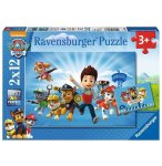 2 PUZZLES PAT PATROUILLE : RYDER ET SON EQUIPE DE CHIENS HEROS 2 X 12 PIECES - DESSIN ANIME - RAVSENBURGER - 075867
