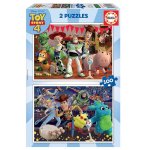 2 PUZZLES TOY STORY 4 DISNEY PIXAR : BUZZ L'ECLAIR, WOODY ET LEURS AMIS 2 x 100 PIECES - DESSIN ANIME - EDUCA - 18107