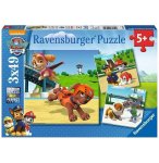 3 PUZZLES PAT PATROUILLE : DUO DE CHIENS HEROS 3 X 49 PIECES - DESSIN ANIME - RAVENSBURGER - 092390