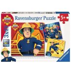 3 PUZZLES SAM LE POMPIER : PRET A INTERVENIR 3 X 49 PIECES - DESSIN ANIME - RAVENSBURGER - 093861