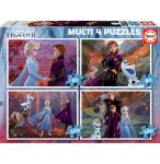 4 PUZZLES ENFANT DE LA REINE DES NEIGES II 50 - 80 - 100 - 150 PIECES - EDUCA -  18640