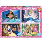 4 PUZZLES ENFANT LES PRINCESSES DISNEY : BLANCHE NEIGE - CENDRILLON 50 - 80 - 100 - 150 PIECES - EDUCA - 17637