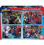 4 PUZZLES ENFANT SPIDER-MAN 50 - 80 - 100 - 150 PIECES - COLLECTION SUPER HEROS - EDUCA - 18102