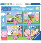 4 PUZZLES PROGRESSIFS COCHON PEPPA PIG : A PLAGE - AU PARC ET AU PIQUE-NIQUE 12 - 16 - 20 - 24 PIECES - RAVENSBURGER - 069583