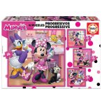 4 PUZZLES PROGRESSIFS DISNEY : MINNIE ET SON AMIE DAISY 12 / 16 / 20 / 25 PIECES - EDUCA - 17630