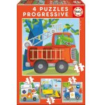 4 PUZZLES PROGRESSIFS : PATROUILLE DE SAUVETAGE 6 - 9 - 12 - 16 PIECES - EDUCA - 17144