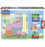 4 PUZZLES PROGRESSIFS : PEPPA LE COCHON / PIG 6 - 9 - 12 - 16 PIECES - EDUCA - 15918