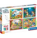 4 PUZZLES PROGRESSIFS WINNIE L'OURSON : DANS LA FORET - AU COIN DU FEU 12 - 16 - 20 - 24 PIECES - CLEMENTONI 21514