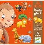 6 PUZZLES GEANTS - OUISTITI ET SES AMIS 4 - 6 - 9 PIECES - DJECO - DJ07114