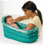 BAIGNOIRE GONFLABLE BEBE BLEU TURQUOISE - TOMY - 71726 - PUERICULTURE