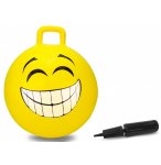 BALLON SAUTEUR SMILEY SOURIRE 45 CM JAUNE - SKIPPY BALL - JEU POUR REBONDIR ENFANT