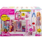 BARBIE MAISON : LE DRESSING TRANSPORTABLE + ACCESSOIRES - HABITS - VETEMENT - 1 POUPEE MANNEQUIN - 35 ELEMENTS - MATTEL - HGX57