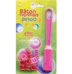 BATON MAGNETIQUE BINGO ROSE + 100 PIONS DE LOTO - RAMASSE PIONS - LOTOQUINE