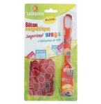BATON MAGNETIQUE BINGO ROUGE + 100 PIONS DE LOTO - RAMASSE PIONS - LOTOQUINE
