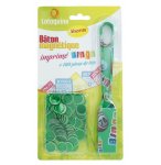 BATON MAGNETIQUE BINGO VERT + 100 PIONS DE LOTO - RAMASSE PIONS - LOTOQUINE