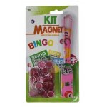 BATON MAGNETIQUE SYMBOLES BINGO ROSE + 100 PIONS DE LOTO - RAMASSE JETONS - CARTALOTO