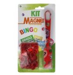 BATON MAGNETIQUE SYMBOLES BINGO ROUGE + 100 PIONS DE LOTO - RAMASSE JETONS - CARTALOTO