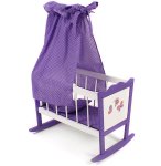 BERCEAU EN BOIS PAPILLON VIOLET POUPEE - BAYER CHIC 2000 - 51492 - LIT FLECHE POUPON