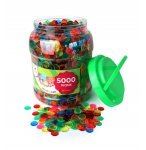 BOITE DE 5000 PIONS DE LOTO MULTICOLORES - JETONS MARQUAGE - ACCESSOIRE BINGO - CARTALOTO