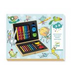 BOITE DE COULEURS POUR LES PETITS - DJECO - DJ09010 - MALLETTE COLORIAGE, DESSIN