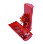 BOITE MAGNETIQUE ROUGE + 100 PIONS DE LOTO - RAMASSE JETONS & RANGEMENT - CARTALOTO