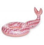 BOUEE GONFLABLE GEANTE QUEUE DE SIRENE ROSE GOLD ADULTE - BOUEE PISCINE PLAGE - BIG MOUTH