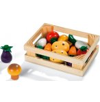 CAGETTE DE 12 LEGUMES EN BOIS - JANOD - 05611 - JEU IMITATION MARCHANDE