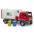 CAMION POUBELLE AVEC CHARGEMENT LATERAL MAN TGS - BRUDER - 03761 - RECYCLAGE