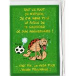 CARTE BON ANNIVERSAIRE ANIMAUX RIGOLO FOOT + ENVELOPPE - CARTERIE - FOOTBALL SPORTIF - ENFANT - ADULTE - FILLE - GARCON (22)