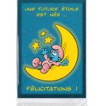 CARTE CARTE DE NAISSANCE - BEBE SCHTROUMPF + ENVELOPPE - CARTERIE BD - ENFANT - ADULTE - FILLE - GARCON (35