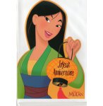 CARTE D'ANNIVERSAIRE DISNEY + 1 ENVELOPPE : MULAN ET LA LANTERNE - JOYEUX ANNIVERSAIRE - ENFANT - FILLE - GARCON