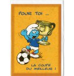 CARTE ENFANT SCHTROUMPF SPORTIF + ENVELOPPE - CARTERIE SPORT FOOTBALL - ENFANT - ADULTE - FILLE - GARCON (37)