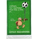 CARTE JOYEUX ANNIVERSAIRE ANIMAL RIGOLO FOOT + ENVELOPPE - CARTERIE - FOOTBALL SPORTIF - ENFANT - ADULTE - FILLE - GARCON (27)