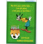 CARTE JOYEUX ANNIVERSAIRE DISNEY DINGO - SPORT FOOT + ENVELOPPE - ENFANT - ADULTE - FILLE - GARCON (31)