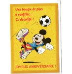 CARTE JOYEUX ANNIVERSAIRE MICKEY FAIT DU FOOT + ENVELOPPE - CARTERIE DISNEY - DESSIN ANIME - ENFANT - ADULTE - FILLE - GARCON (13)