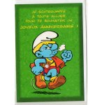 CARTE JOYEUX ANNIVERSAIRE SCHTROUMPF FAIT LA COURSE + ENVELOPPE - CARTERIE BD - SPORTIF - ENFANT - ADULTE - FILLE - GARCON (28)