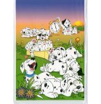 CARTE LES 101 DALMATIENS DISNEY + 1 ENVELOPPE - CHIEN - ENFANT - ADULTE - FILLE - GARCON (79)