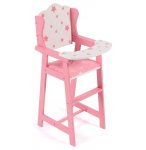 CHAISE HAUTE EN BOIS STARS ROSE POUPEE - BAYER CHIC 2000 - MOBILIER REPAS POUPON