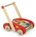 CHARIOT DE MARCHE EN BOIS ABC BUGGY + CUBES - JANOD - J05379