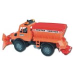 CHASSE NEIGE MERCEDES BENZ UNIMOG - BRUDER - 02572 - VEHICULE D'INTERVENTION