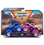 COFFRET 2 MONSTER JAM 1/64 SERIE 25 : BLUE THUNDER VS FULL CHARGE - VEHICULE MINIATURE METAL - SPIN MASTER