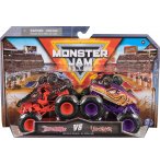 COFFRET 2 MONSTER JAM 1/64 SERIE 31 : THUNDERROARUS ET VELOCIRAPTOR - VEHICULE MINIATURE METAL - SPIN MASTER