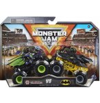 COFFRET 2 MONSTER JAM : BAKUGAN DRAGONOID ET BATMAN - VEHICULE MINIATURE METAL NOIR - SPIN MASTER