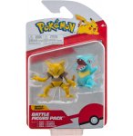 COFFRET 2 POKEMON BATTLE FIGURE ABRA + KAIMINUS - POKEMON - FIGURINE ACTION - BANDAI