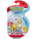 COFFRET 2 POKEMON BATTLE FIGURE MIMIQUI + PIKACHU - POKEMON - FIGURINE ACTION - TOMY - 37057