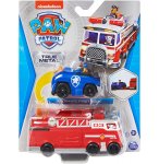 COFFRET 2 VEHICULES METAL PAT PATROUILLE CAMION POMPIER MARCUS + CAMION POLICE CHASE - CHIEN - PAW PATROL - SPIN MASTER - 20124311